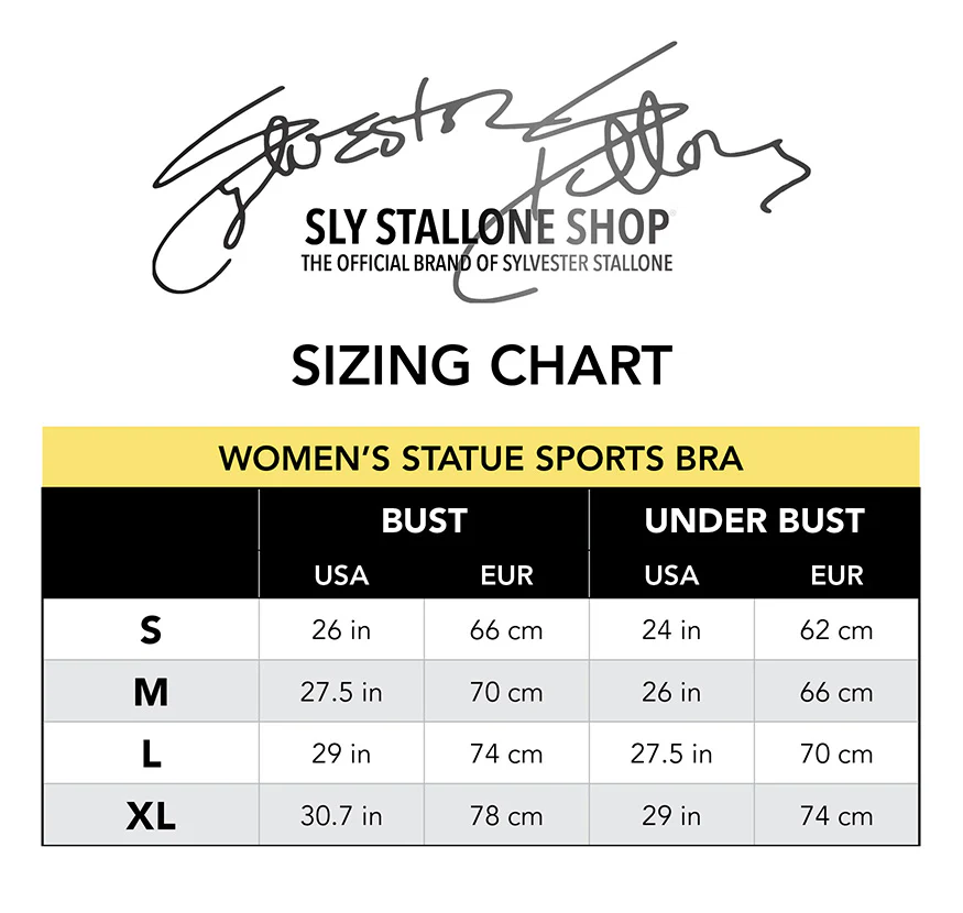 Rocky Statue Black Sports Bra - Image 2